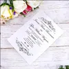 Персонализированные свадебные благоприятные принадлежности для вечеринок События Мероприятия Персональный дизайн Настройка Сделайте любой стиль внутреннего листа для приглашенных карт (капля де