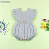 Gebreide kleding winter zomer ruche mouw katoen pasgeboren rompertjes baby babyjongen meisje romper jumpsuit 201127