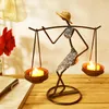 Southeast Asian Girl Candle Holder Rack Decorative Ethnic Iron Women Tea Light Stand for Home Bar Dining Table Party Props