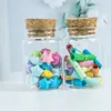 6 Stks 80ml Craft Jars Mini Hyaline Glas Container met kurken Creatieve Handwerk Herbruikbare Bottelende Cosmetica Fial Gifts Flessen