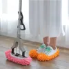 Lazy Clean Mop Slipper Återanvändbar Skoområde Godisfärg Mjukt tvättbar Golvstädning Hushållsredskap Tillbehör LJJP630