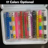 1 LOT = 100 PCS Silicone Bracelets Bande Dessinée Dragonne Réglable Sport Bracelet Bandes Enfants Cadeau Fête Cadeau 18 CM 17 Couleurs