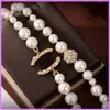 Pérola nova colar senhoras ouro moda colares designers jóias mulheres festa cadeias colar com diamantes acessórios presentes D221192F