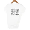 Super Mom Wife Tired Funny Letter Women T Shirt O-neck Female Streetwear Life Mothers Day Tumblr Tee