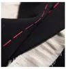 [EAM] Giacca da donna in colore nero a contrasto Burr Split Giacca con risvolto manica lunga ampia vestibilità moda primavera autunno 2020 LJ200911