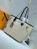 TOP High Quality Fashion Classic Bags All-match Onthego Medium Tote Women Handbags By The Pool Monograms embossing Shoulder Bag