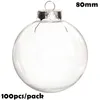DIY PEINGABESHatterProoffillable Christmas Decoration Ornement 100mm Plastic Ball 100pack 201201