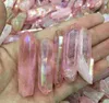 Drop Natural Rose Titanium Aura Quartz Crystal Gemstone Point Healing Chakra Crystal Point för smycken Making8504611