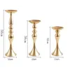 Gold/ Silver Metal Candle Holders Flower ball Candlestick Centerpieces Road Lead Candelabra Centerpieces Wedding Porps Decoratio H1222