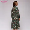 donne di stampa patchwork abito Aline abiti stile vintage primavera per donna fondo casual abito longuette donna T200128