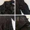 Retro larga trinchera invierno negro collar gótico elegante mujer abrigo vintage hembra cálido 201211