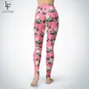 Neue Frauen Rosa Leggings Mode Hohe Elastizität Fitness Hosen Mittlere Taille Doppel Seite Gebürstet Milch Seide Einhorn Hund Leggings 201202