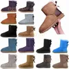 Diseñadores de alta calidad Botas para la nieve Mujer Clásico con zapatos de piel para mujer Chica Dama Invierno Arco Rodilla Zapatillas planas Tobillo Plataforma Trai N8pw #