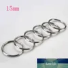 10pcs/lot 12mm 15mm 20mm 25mm 28mm Stainless Steel Hole Key Ring Key Chain Rhodium Plated Round Split Keychain