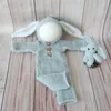 Кролик капот и ползунок с капюшоном набор Newborn Bunny Hat Outfit Paster Baby Outfit Newborn Photo Ring LJ201105