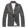 Autumn Men s casual stickad kostym blazer manlig smal kostym jackor affärskläder svart grå toppkvalitet LJ201103