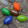 Squishy Football Keychains Mini Rugby Soft Slow Rising Stretchy Squeeze Fidget Sensory Toy Keyring Relieve Stress Toys Kids Gifts G20202