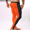 BRAVE PERSON Mode Hommes Collants doux Leggings Pantalons Nylon Spandex Sous-vêtements Pantalons Bodybuilding Long Johns Hommes Pantalons B1601 201023