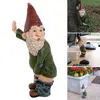 Resin Naughty Garden Gnome Statue Christmas Dress Up DIY Garden Decoration Resin Gnome Decor Christmas Gift 201203