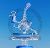 Bong Dab Rig Hockah Percolator Honycomb Perc 두 기능 유리 수도관