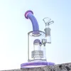 Percoladores de cúpula Vidrio grueso Bong Matrix Birdcage Perc Embriagador Bongs de agua de vidrio Rosa Púrpura Verde Aceite Dab Rigs 14 mm Tubería de agua conjunta DHL20091