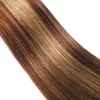 Ishow Weaves Wefts Straight Highlight 4/27 Ombre Color Human Hair Bundles 8-28inch Brazilian Body Peruvian Virgn Hair Extensions for Women All Ages