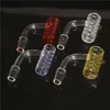 Two Styles 100% Pure Beveled Edge Smoking Quartz Banger 14mm 18mm 90 degree Nails Male Female For Glass Bongs Ash Catchers