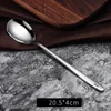 304 Rostfritt Stål Väskor Spoon Soppa Kaffe Tea Spoon Dessert Glass Lång Handtag Skedar Kök Tillbehör Bar Verktyg WLY BH4574