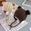 Cappello da bambino invernale lavorato a maglia con orecchie Cartoon Lace-up Bambini Berretto da bambino per bambini per 1-3 anni 5 colori