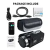 4K Ultra HD Caméscope Caméra Vidéo Wifi 30MP 3.0 Pouces 270 Degrés Rotation LCD Écran Tactile 16X Zoom Numérique DV Caméscope Caméra