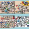 Charm Armbanden Sieraden Hele 100 Stuks Veel Bk Lot Mix Stijlen Gember Mode 18Mm Metalen Strass Diy Snaps knop Snap Merk Dr2495