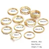 12 Pz/set New Vintage Oro Knuckle Anelli Per Le Donne Ragazze Midi Anello di Barretta Anello Zircone Formato Della Miscela Regali Del Partito Gioielli