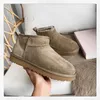 ultra mini Australia Australian Classic Warm Boots USA GS 585401 Snow Boot Winter Full fur Fluffy furry Satin Ankle Boots9667#