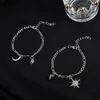 S2764 Mode-sieraden Sun Moon Charm Magnetische Rvs Armband Man Vrouw Koppels Liefhebbers Armbanden Verstelbare Ornamenten 2pcs / Set