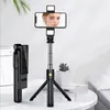 Mini LED Fülllicht Selfie Stick Telefon Einbeinstativ Ausziehbare Bluetooth-Fernbedienung Einbeinstative für Sam S5 S6 S7 iPhone