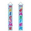 Valentine Day Easter St Patrick Party Door Banner Polyster Happy Easter Porch Sign Couplet Home Decoration GWB13510