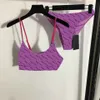 Carta completa impressa halter roupa de banho verão senhoras suspender maiô feminino férias split gola manga longa maiô