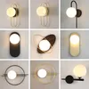 Modern LED Wall Lamp Glass Gold Lighting Sconces Living Bedroom Bathroom Fixture Restaurant Dining Indoor Home Decoration Light