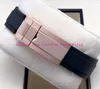 montres de luxe pour hommes 116655 40mm cadran en diamant bracelet en caoutchouc noir lunette en acier or rose montres-bracelets pour hommes boîte d'origine papier