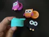 Owl Shape Wax Containers Cartoon Silicone Box 11ml Food Grade burkar Dab Dabber Tool Storage Bho Hash Oil Herb Gummihållare för vape DHL