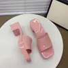 Pantoufles de gelée pour femmes, Mules à plateforme, sandales à talons en caoutchouc rose, avec sangle en relief, bout carré ouvert