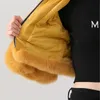 QIUCHEN PJ19021 New arrival real fur women winter short coat Fashion model High quality fur coat 201112