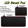 Oyun RGB LED Mouse Pad Yumuşak Kauçuk USB Kablolu Aydınlatma Renkli Mousepad Aydınlık Gamer Klavye Fareler Mat PC Bilgisayar Laptop LJ201031