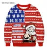 Fashion Ugly Funny Christmas 3D Merry Chirtmas To You Printed Men's Tröjor Oversized Unisex Par Jumpers Tops Coat Clothes