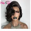 Short Bob Lace Front Wigs Preplucked Water Wave Wig Human Hair Brazilian 13x4 Lace Front Human Hair Wigs For Black Women 130Remy6756474