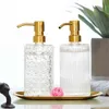 Dispenser di sapone da 400 ml Flacone di shampoo trasparente con pompa in metallo Bottiglie per il lavaggio delle mani da bagno Bottiglie per detersivo per cucina nordica 211222