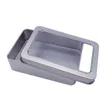 10.7 * 7 * 3 cm Open venster Metalen opslagcases, TIN-dozen stalen display verpakking kan gratis verzending