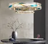 Modern Dining Room Bedroom Study Creative Enamel Chandeliers Copper living room lamps