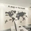 European Version World Map Acrylic 3D Wall Sticker For Living Room Office Home Decor World Map Wall Decals Mural for Kids Room 201106