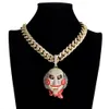 Gioielli Hip Hop Uomo Pendenti con catena in oro Collana di design di lusso Catene a maglie cubane con diamanti Ciondolo ghiacciato Rapper Bling Cubic Zi2212563